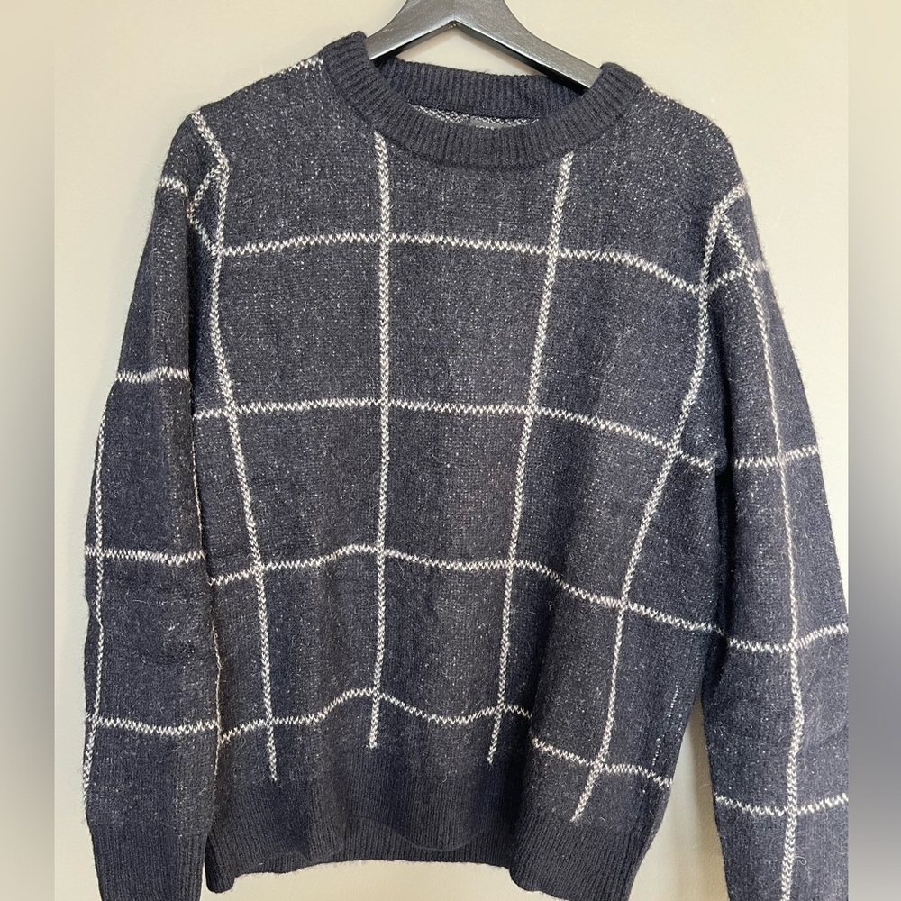 Men’s J.Crew Intarsia Check Sweater, S
